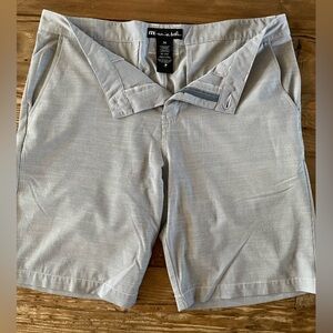 Travis Mathew Gray Flat Front Men Shorts